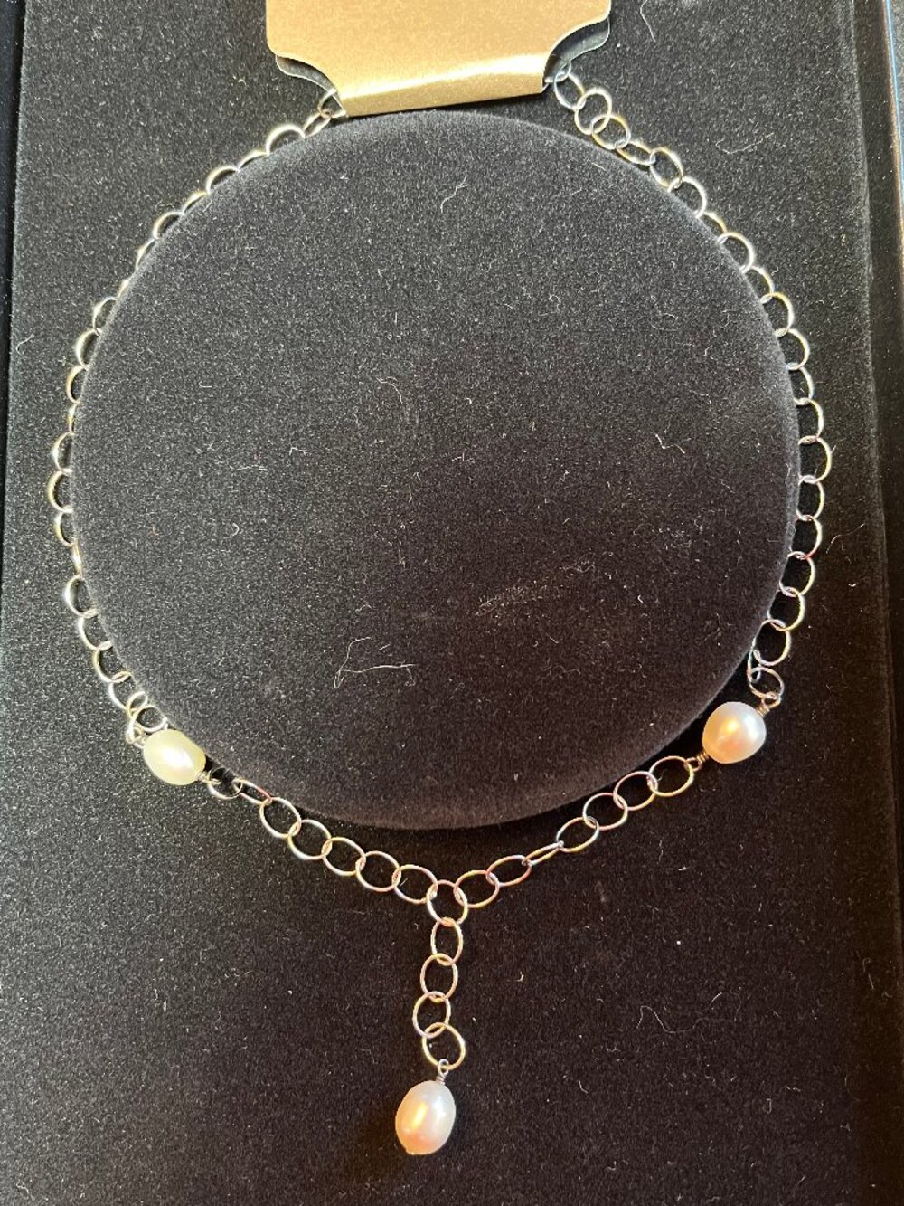 1980's Vintage Sterling and Freshwater Pearl Necklace - 18"